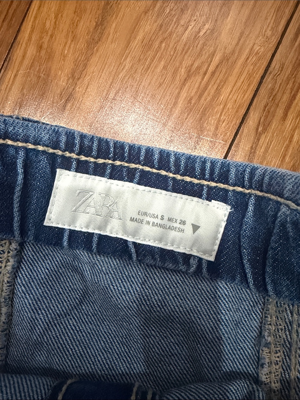 Zara Blue Denim High-Waist Jeans S - Picture 2 of 3